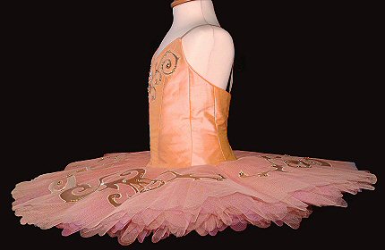 Peach and pink tutu with gold decoration