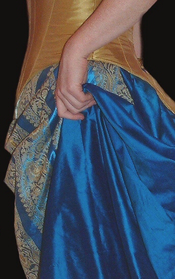 simplified victorian silk gown