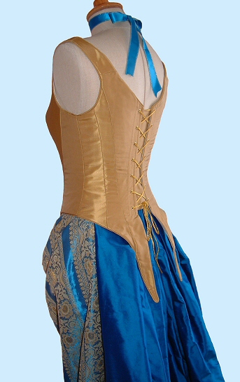 victorian style silk gown