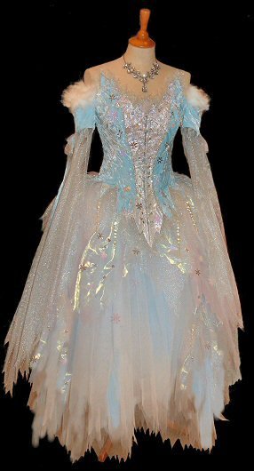 Icy Snow Queen or Ice Princess costume, constructed as a ballet costume