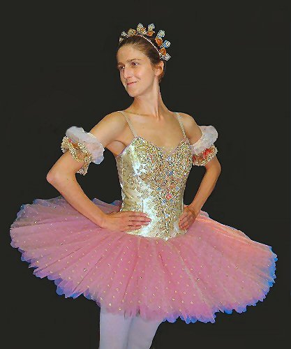 Pink and gold sugar-Plum Fairy classical ballet tutu