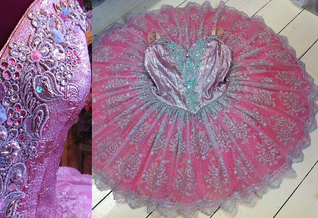 pink silver lace tutu