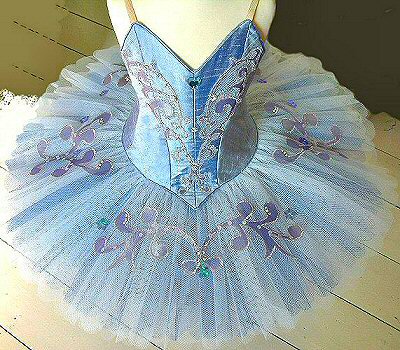 Moonlight blue classical ballet tutu with silver decoration