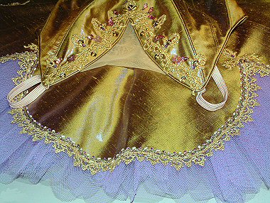 detail of skirt and bodice embellishment